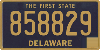 DE license plate 858829