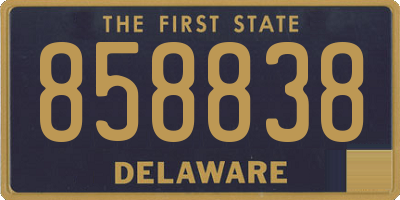 DE license plate 858838