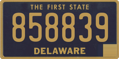 DE license plate 858839
