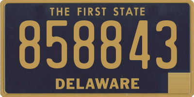 DE license plate 858843