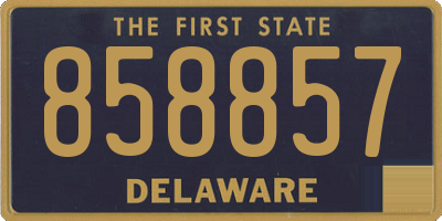 DE license plate 858857