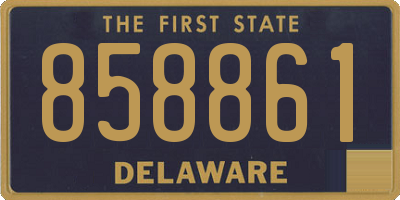 DE license plate 858861