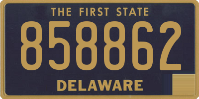 DE license plate 858862