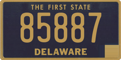 DE license plate 85887