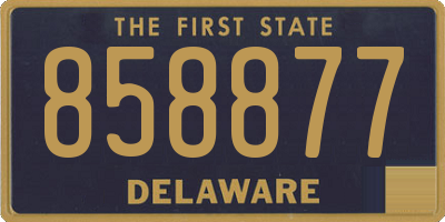 DE license plate 858877