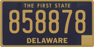 DE license plate 858878