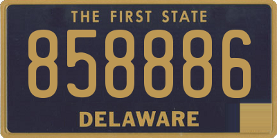 DE license plate 858886