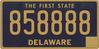 DE license plate 858888