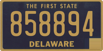 DE license plate 858894