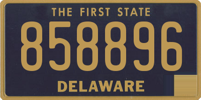 DE license plate 858896