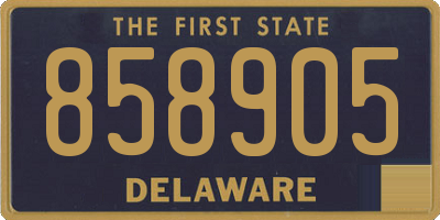 DE license plate 858905