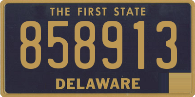 DE license plate 858913