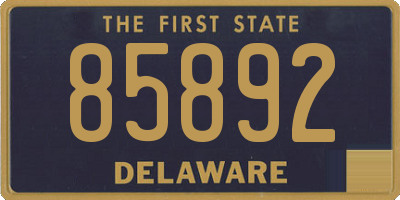 DE license plate 85892