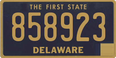 DE license plate 858923