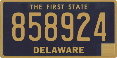 DE license plate 858924