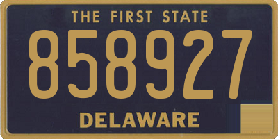 DE license plate 858927