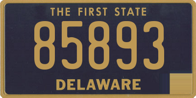 DE license plate 85893