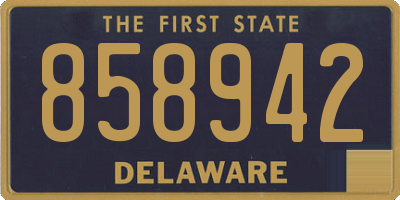 DE license plate 858942