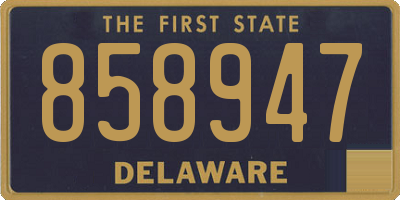 DE license plate 858947