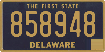 DE license plate 858948