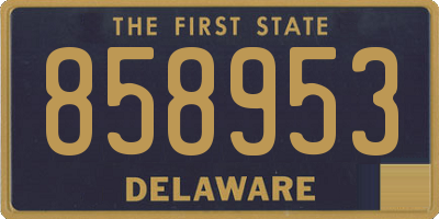 DE license plate 858953