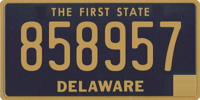 DE license plate 858957
