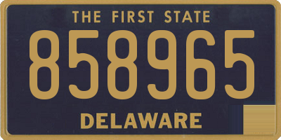 DE license plate 858965