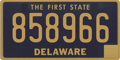 DE license plate 858966