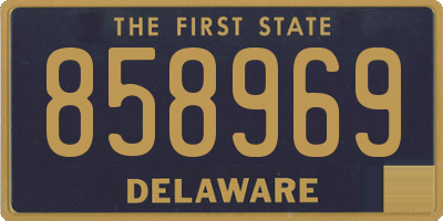 DE license plate 858969