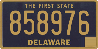 DE license plate 858976