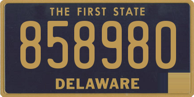 DE license plate 858980