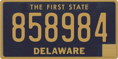 DE license plate 858984
