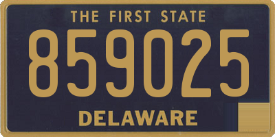 DE license plate 859025