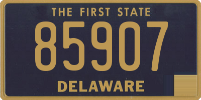 DE license plate 85907