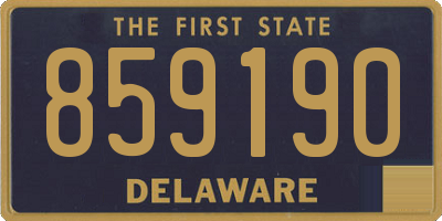 DE license plate 859190