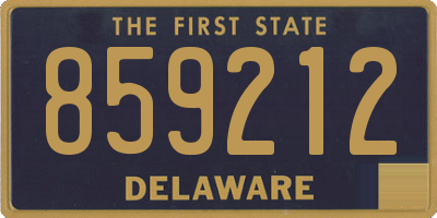 DE license plate 859212