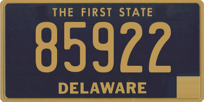 DE license plate 85922