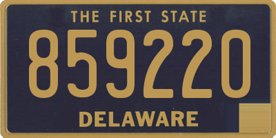 DE license plate 859220