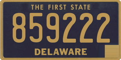 DE license plate 859222