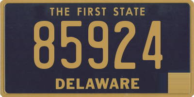 DE license plate 85924