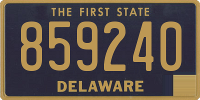 DE license plate 859240