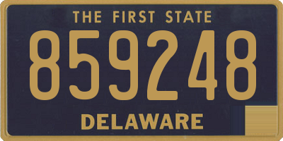 DE license plate 859248