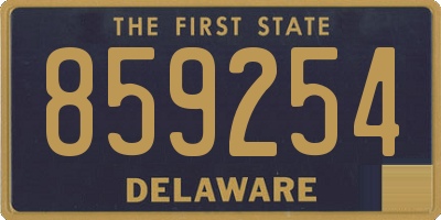 DE license plate 859254