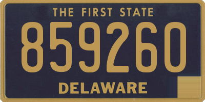DE license plate 859260