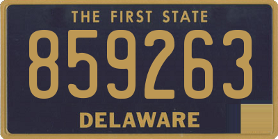 DE license plate 859263