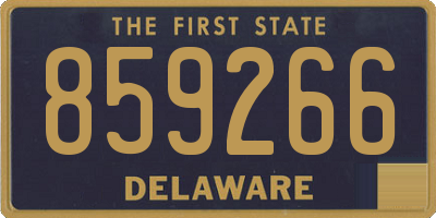 DE license plate 859266