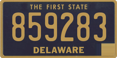 DE license plate 859283