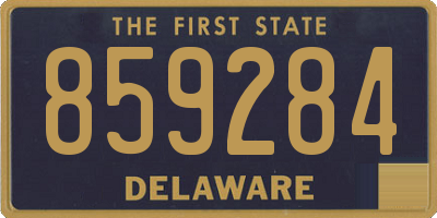 DE license plate 859284
