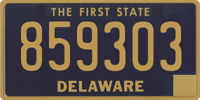 DE license plate 859303