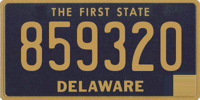 DE license plate 859320
